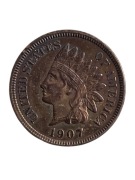 USA 1 cent Indian Head 1907 rok