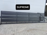 Brama przesuwna panelowa pełna 6mx1,42m SUPREME, ocynk ogniowy+ Ral, inne