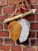 Makrama wisząca (listek). Ozdoba w stylu boho.