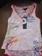 Only nowa z metka tunika mgiełka nadruki melanż top jak za darmo