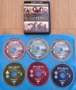 WŁADCA PIERŚCIENI HOBBIT ZESTAW TRYLOGIA WERSJA KINOWA 4K UHD NAPISY PL