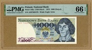 1000zł 1975r. Ser. AM. PMG 66 EPQ. Fantastyczny.