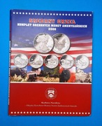 Zestaw USA 2006, 6 monet (1x1 dolar + 5x 1/4 dolara), piękny stan, Ag 0,999