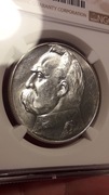 1936 Piłsudski 10 zł 2 RP NGC MS61