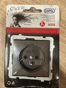 Gniazdo z uziemieniem Ospel sonata czekoladowy metalik GP-1RZ/m/40