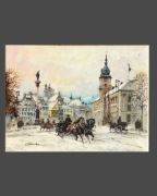 Warszawa -Obraz olejny POMYSŁ NA PREZĘT ŚWIĄTECZNY  30x40cm 