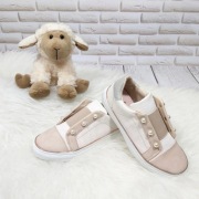 POŁYSKUJĄCE TENISÓWKI DZIEWCZĘCE Z PERAŁKAMI 35