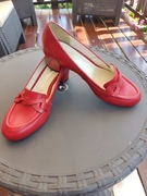 Nowe czółenka skóra czerwone Zych&Staszewski r.38