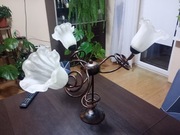 Stylowy żyrandol retro wiszący z kloszami