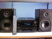 Denon DRA F-107 + DCD F-107 + kolumny + pilot - zestaw stereo - wieża