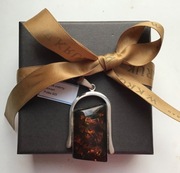 Srebrna zawieszka wisior z Bursztynem Bałtyckim Inkrustacje Silver Nowa