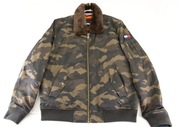 Męska kurtka  ocieplana bomber jacket moro zielona TOMMY HILFIGER roz. L