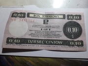 Bon towarowy 10 centów