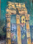 Stary sygnowany H.Ferle obraz olejny na płótnie 