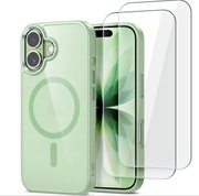 Etui do iPhone 17 magsafe zielone + 2-pak szkło hartowane Tech-Protect