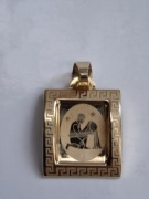 Złota zawieszka WODNIK – Próba 585 (14K) | Znak Zodiaku, Meander