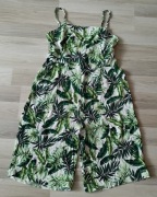 New Look kombinezon letni na ramiączkach biało-zielony w liście 16/ 42-44