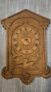 Drewniana rzeźbiona ręcznie "aplikacja- front do zegara