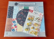 blok papierów 30x30 + naklejki (kwiaty) - wiosenne i inne wzory