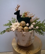 Stroik z welurowym reniferem