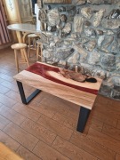 Stolik Kawowy Wiąz-Żywica Epoksydowa 