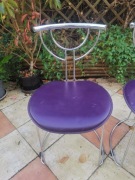 Włoskie krzesła lata 90te, chrom skóra 