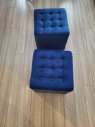 Zestaw puf Feltz 38x38cm, kolor ciemnoniebieski (2 sztuki)