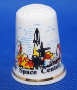Naparstek Kolekcjonerski Porcelanowy Kennedy Space Center Floryda