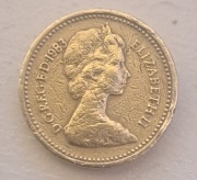 ONE POUND-Królowa Elizabeth II z 1983r.