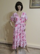 KARL LAGERFELD maxi letnia sukienka różowa w kwiaty jak nowa_ L