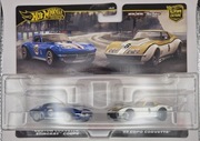 HOT WHEELS PREMIUM CUSTOM CORVETTE STINGRAY COUPE & '69 COPO CORVETTE
