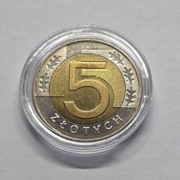 5zł złotych 1996 w kapslach Stan 1/-1 Real foto
