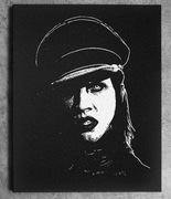 Marilyn Manson Obraz ręcznie grawerowany na blasze Staloryt