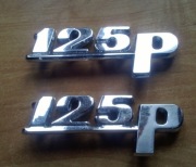 POLSKI FIAT 125p nowy emblemat metalowy chrom NOS oryginał