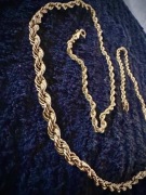 Łańcuszek złoty splot linowy rope chain próba 585