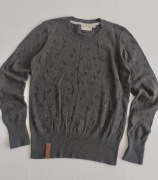 NAKETANO damski sweter szary czarne kotwice 100% bawełna L/40