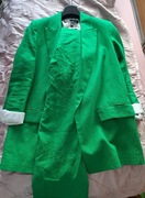 Garnitur marynarka spodnie lniane len Zara komplet