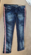 Jeansy Diesel Industry XXL –ciemny Denim z lampasami, gnieciuchy–super stan
