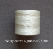 Nici nylonowe SuperLon Standard kolor biały 0,5mm - szpulka