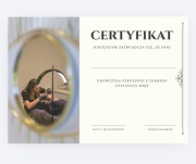 Certyfikat dyplom ukończenia szkolenia kursu A4 