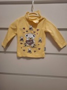 98 cm żółty golf bluzka z golfem z misiem miś dziecięca dla dziecka