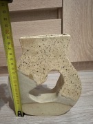 Wazon artystyczny CERAMIKA Z OTWOREM | Boho Japandi | Nakrapiany | 19 cm