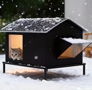 Domek dla kota / psa – buda z podwyższeniem, wodoodporna, całoroczna