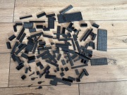 Lego mix oryginalnych czarnych klocków vintage  245g