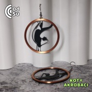 Kolczyki KOTY AKROBACI 53 - czarno-miedziany