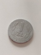 Moneta kolekcjonerska PRL 1 zł 1949 bez znaku mennicy
