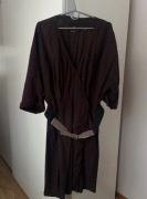 Czekoladowa brązowa sukienka wizytowa elegancka monnari z paskiem