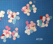 SCRAPKI KRAKÓW koła kropki mix kolorów mat średnica 1,5 cm, 40 szt. (A124)