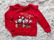 Świąteczna bluza myszka mickey 92 czerwona
