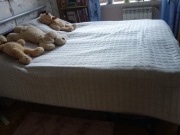 Elegancka duża narzuta 220 x 240 cm, jasnoszara